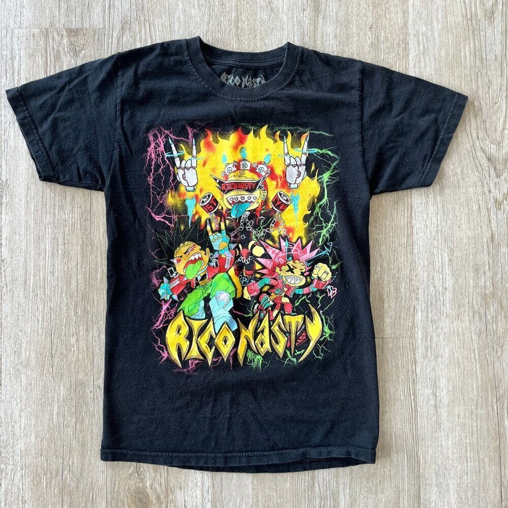 Unisex Rico Nasty Black Graphic Tshirt - XS